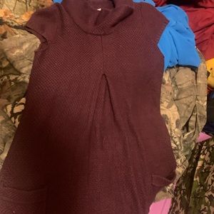 Purple sweater dress